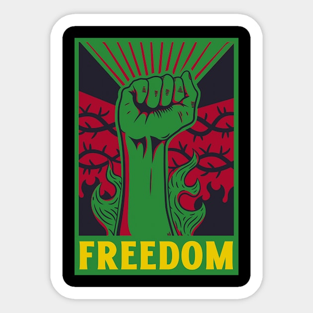 Freedom - Juneteenth Empowering People Sticker by Rachel Garcia Designs